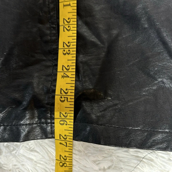 Belle by Kim Gravel Faux Leather Jacket Size XL Black - Picture 8 of 11